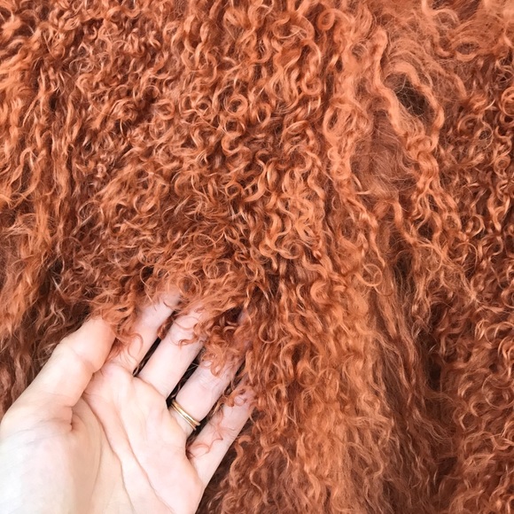 100% Mongolion Curly Fur Short Coat BNWT - Picture 3 of 6